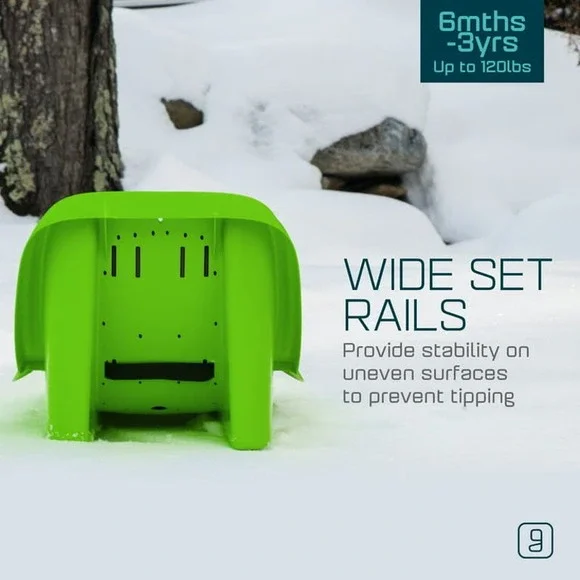 Gizmo Riders Baby Rider Mystic Green Pull Snow Sled winter sports - Picture 5 of 7